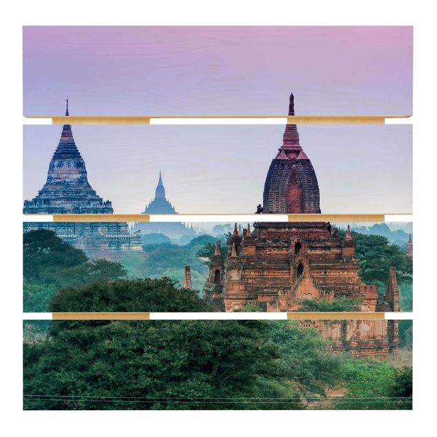Houten schilderijen op plank Temple Grounds In Bagan