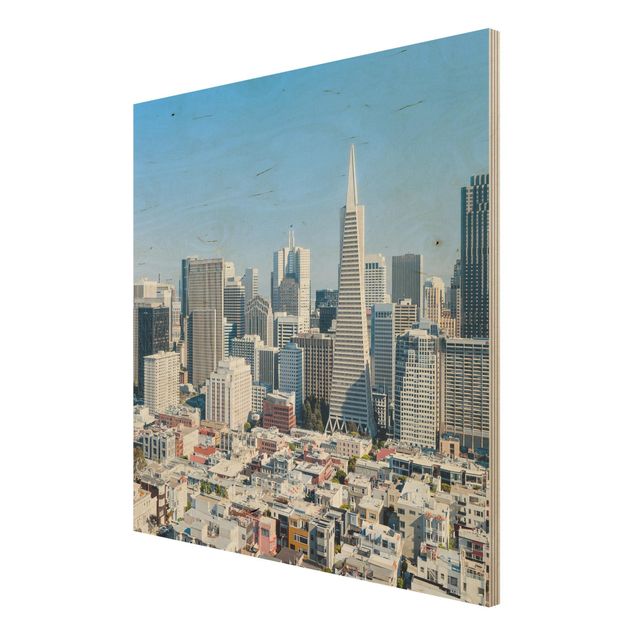 Houten schilderijen San Francisco Skyline