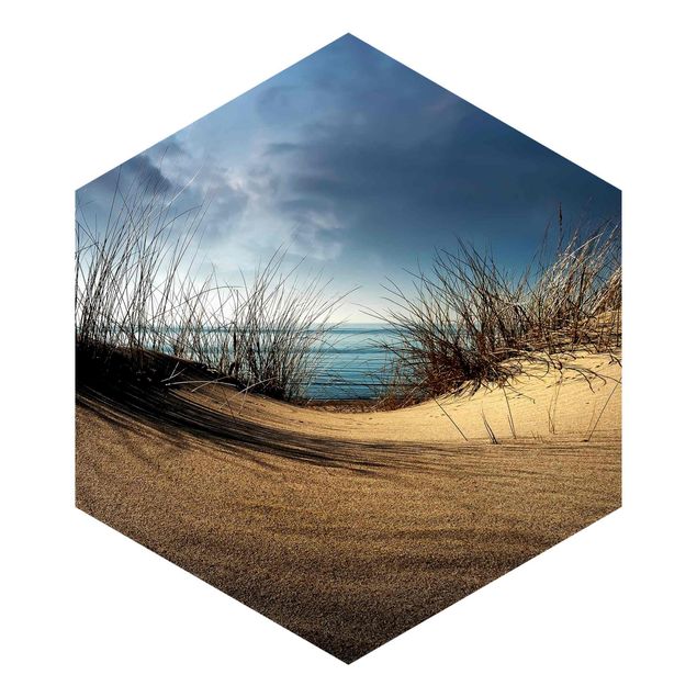 Hexagon Behang Sand Dune