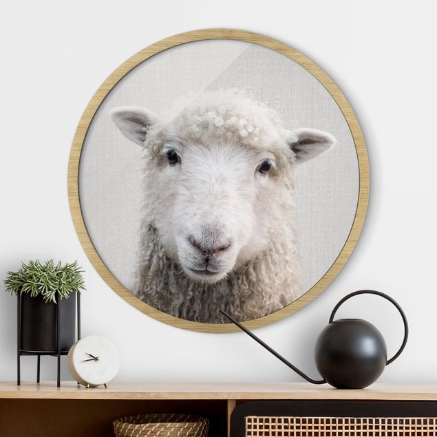 Runde Bilder mit Rahmen Sheep Steffi