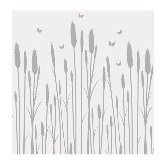 Raamfolie - Common Reed With Butterflies II