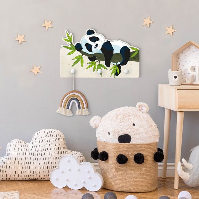 Wandkapstokken voor kinderen Sleeping Panda