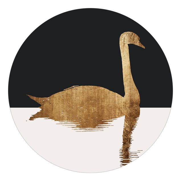 Behangcirkel Swan Gold
