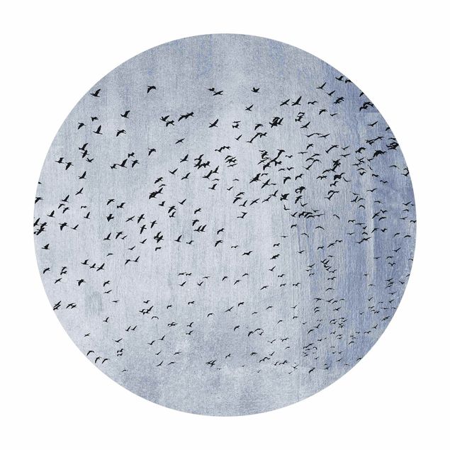 Rond vinyl tapijt Swarm Behavior