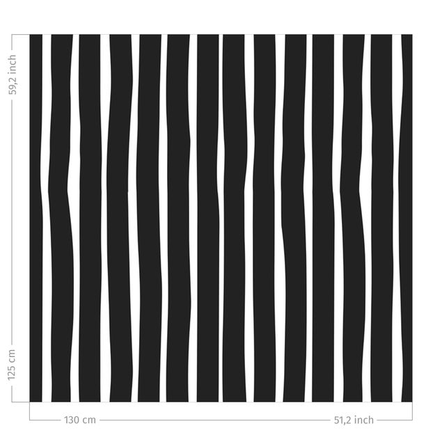 modern gordijn Black And White Stripes
