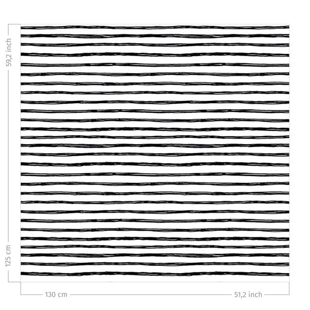 gordijn patroon Black Ink Line Pattern