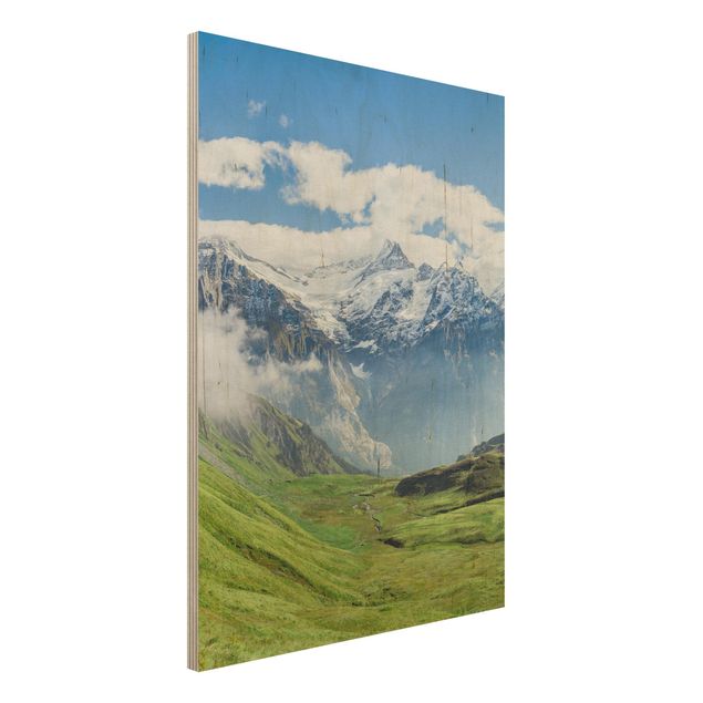 Houten schilderijen Swiss Alpine Panorama