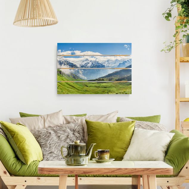 Houten schilderijen op plank Swiss Alpine Panorama