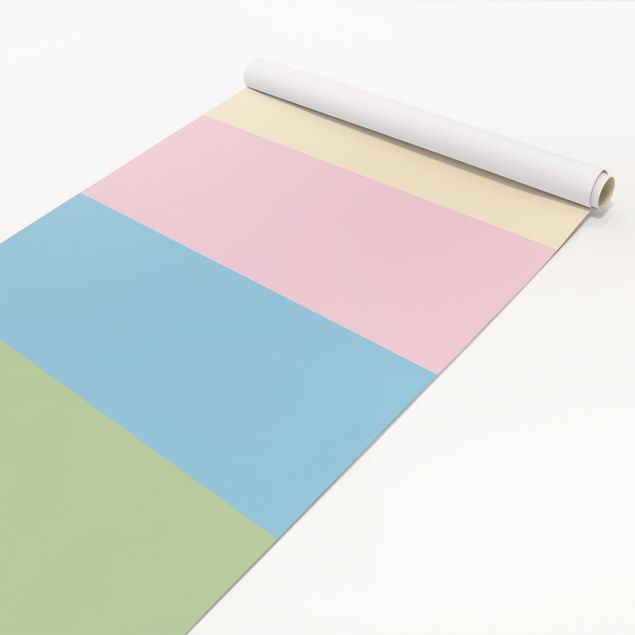 Plakfolien - Set of 4 Stripes Pastel colours - Cream Rose Pastel Blue Mint