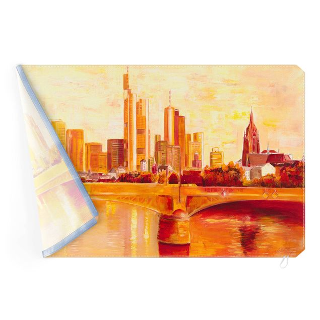 Akoestisch schilderij - Skyline Frankfurt
