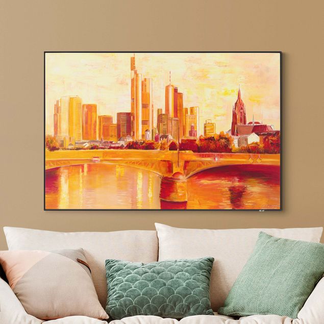 Verwisselbaar schilderij - Skyline Frankfurt