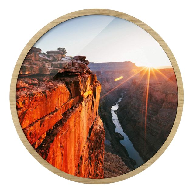 Rond schilderijen Sole nel Grand Canyon