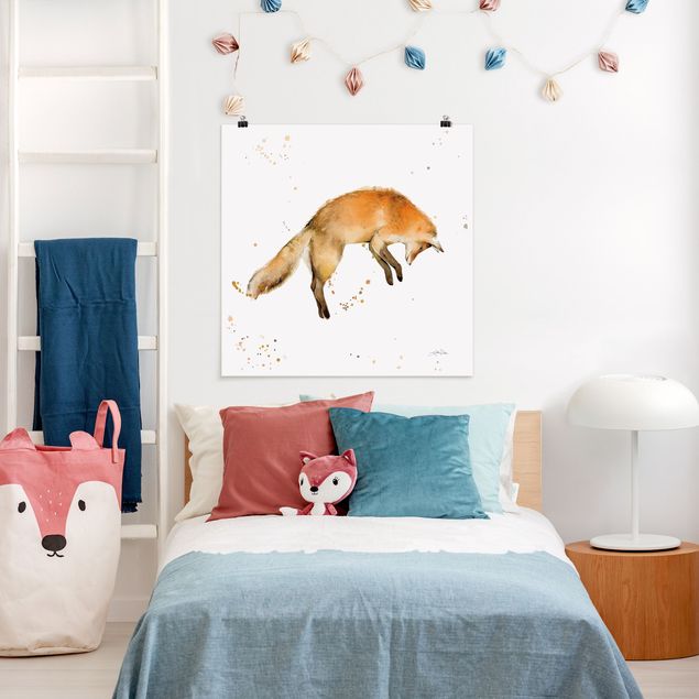 Poster - Leaping Fox