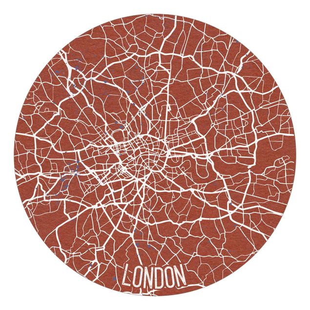 Behangcirkel City Map London - Retro