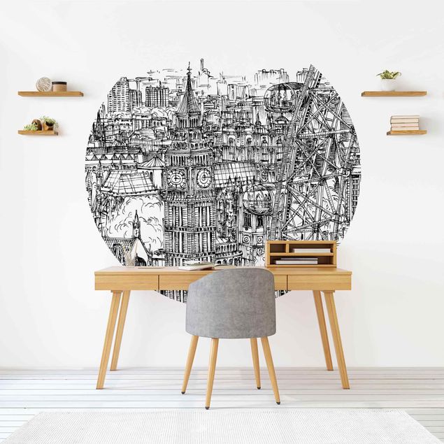 Behangcirkel City Study - London Eye