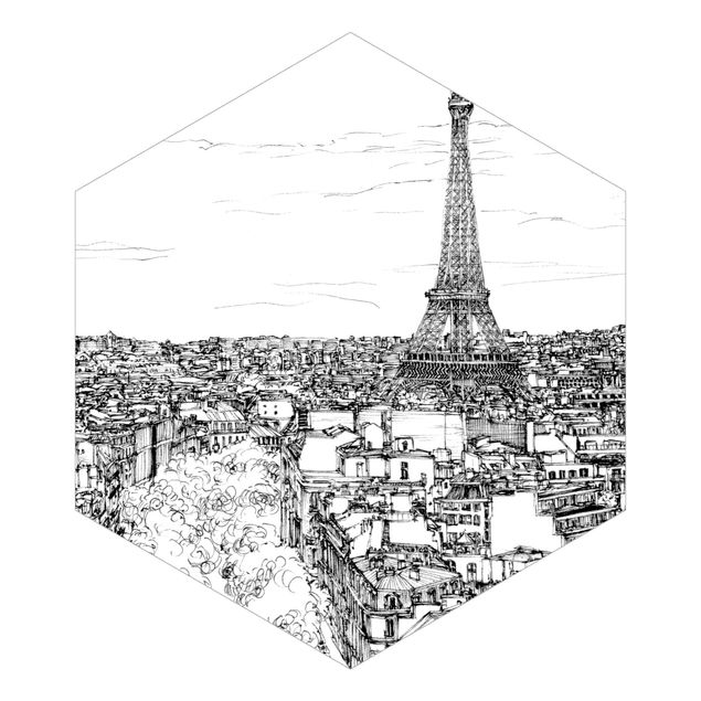 Hexagon Behang City Study - Paris