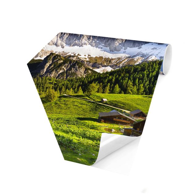 Hexagon Behang Styria Alpine Meadow