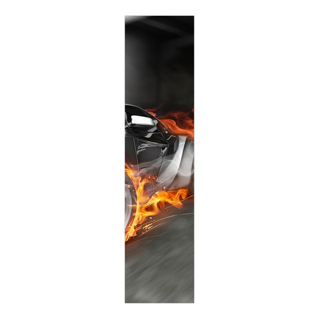 Schuifgordijnen Supercar In Flames