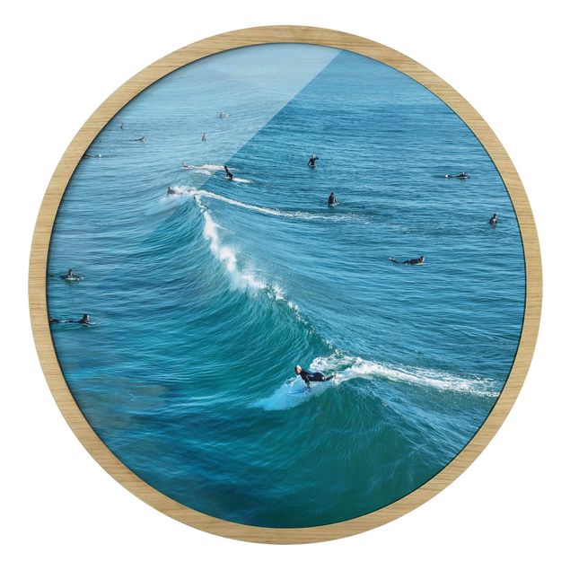 Rond schilderijen Surfer At Huntington Beach