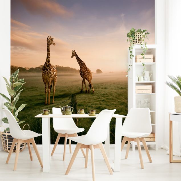 Fotobehang Surreal Giraffes