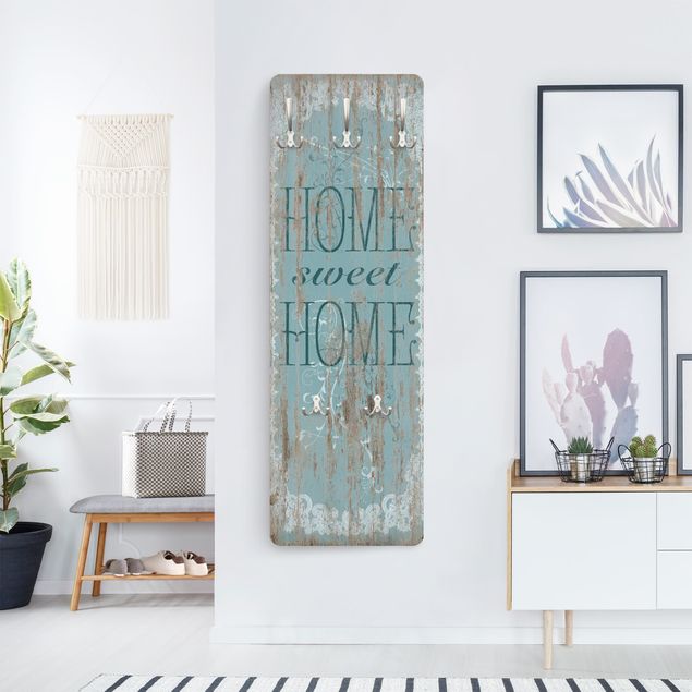 Wandkapstokken houten paneel Sweet home