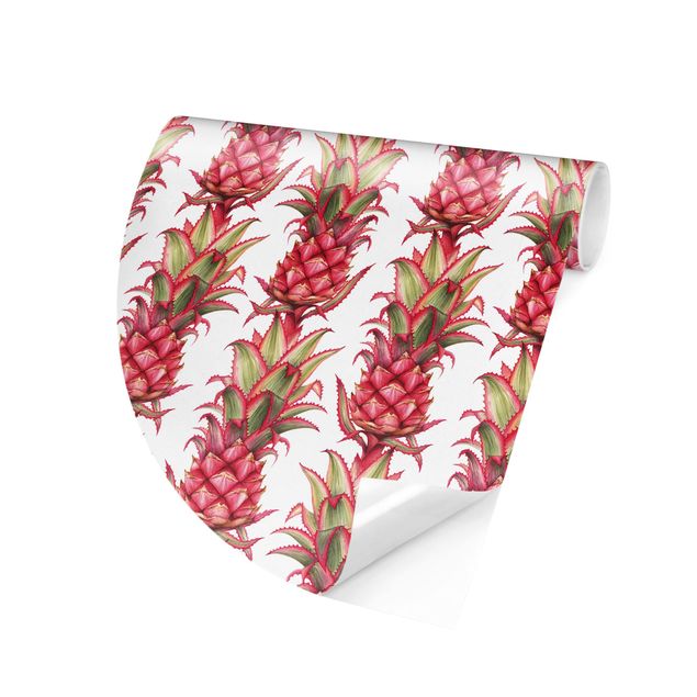 Behangcirkel Tropical Pineapple Stripes