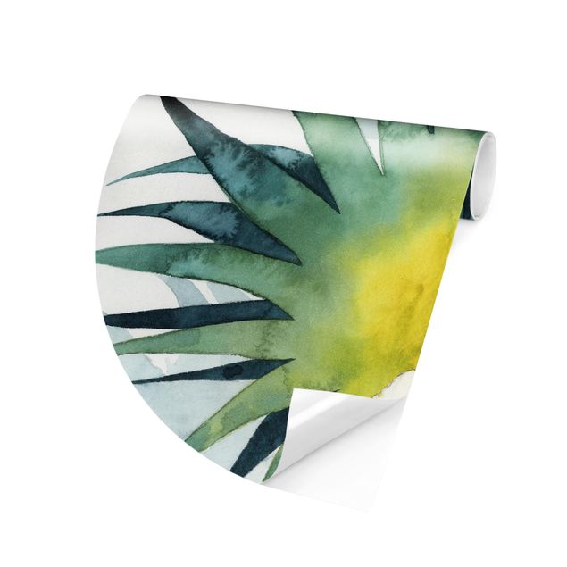 Behangcirkel Tropical Foliage - Fan Palm
