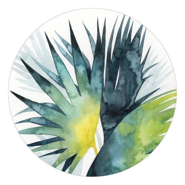 Behangcirkel Tropical Foliage - Fan Palm