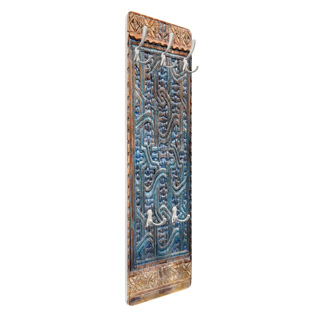Wandkapstokken houten paneel Door With Moroccan Carving