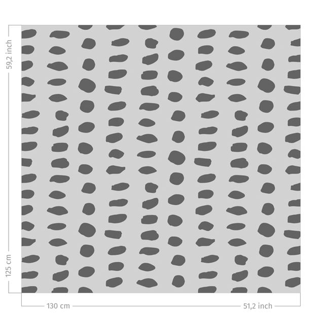 Gordijnen met patroon Unequal Dots Pattern - Grey