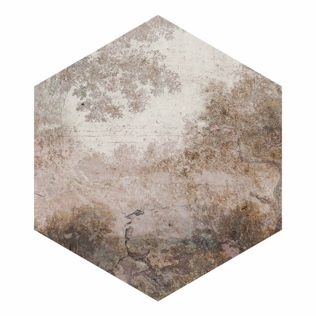 Hexagon Behang Hidden Forest On The Horizon