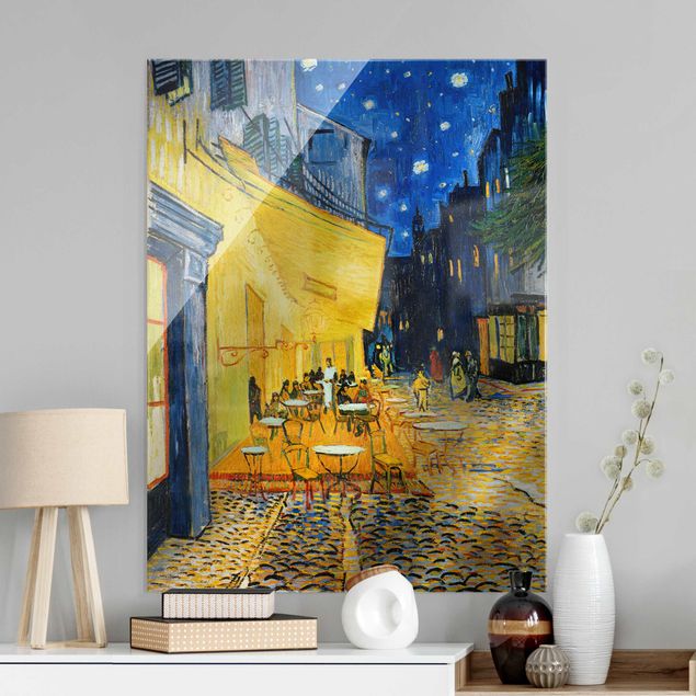 Glasschilderijen Vincent van Gogh - Café Terrace at Night