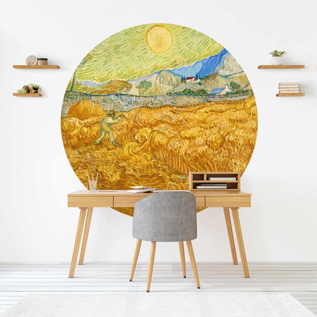 Behangcirkel Vincent Van Gogh - The Harvest, The Grain Field