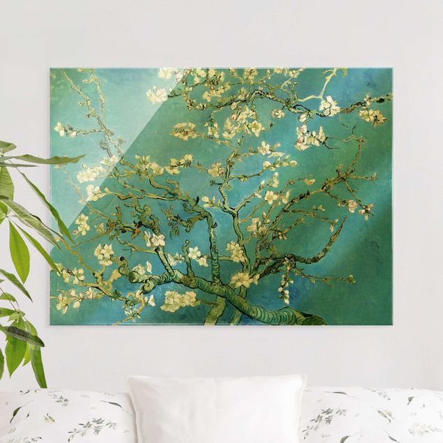 Glas Magnetboard Vincent Van Gogh - Almond Blossoms