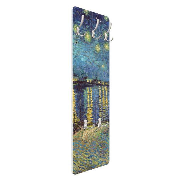 Wandkapstokken houten paneel Vincent Van Gogh - Starry Night Over The Rhone