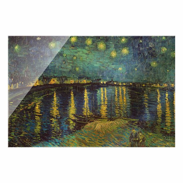 Glasschilderijen Vincent Van Gogh - Starry Night Over The Rhone