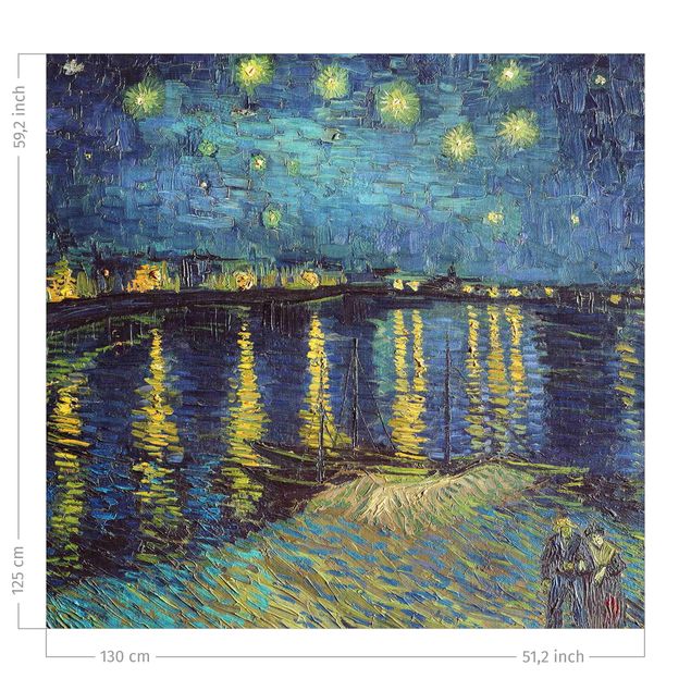 raamgordijn Vincent Van Gogh - Starry Night Over The Rhone