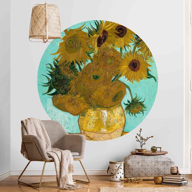 Behangcirkel Vincent van Gogh - Sunflowers