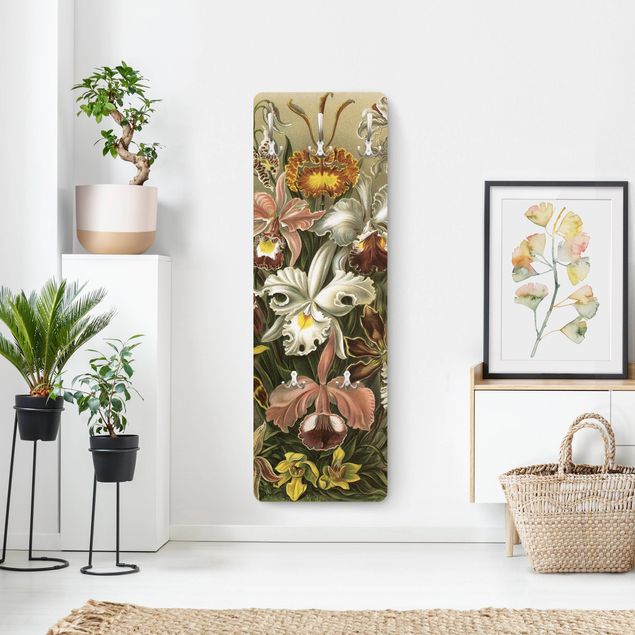 Wandkapstokken houten paneel Vintage Board Orchid