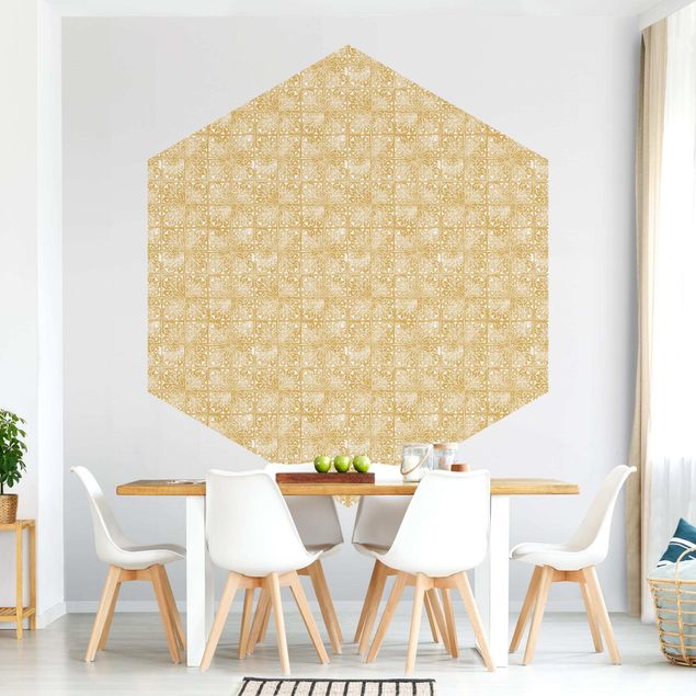 Hexagon Behang Vintage Art Deco Pattern Tiles