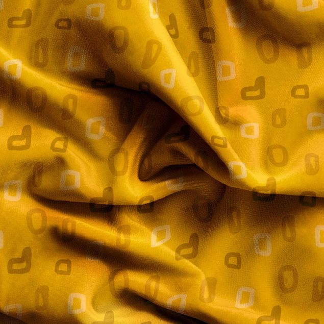 gordijnen patronen Vintage Dots - Warm Yellow