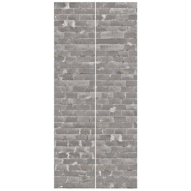 Deur behang Concrete Brick