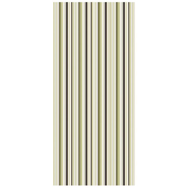 Deur behang Stripe Pattern Green Tones