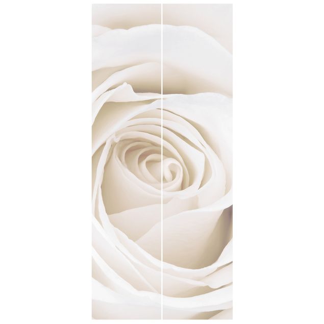 Deur behang Pretty White Rose
