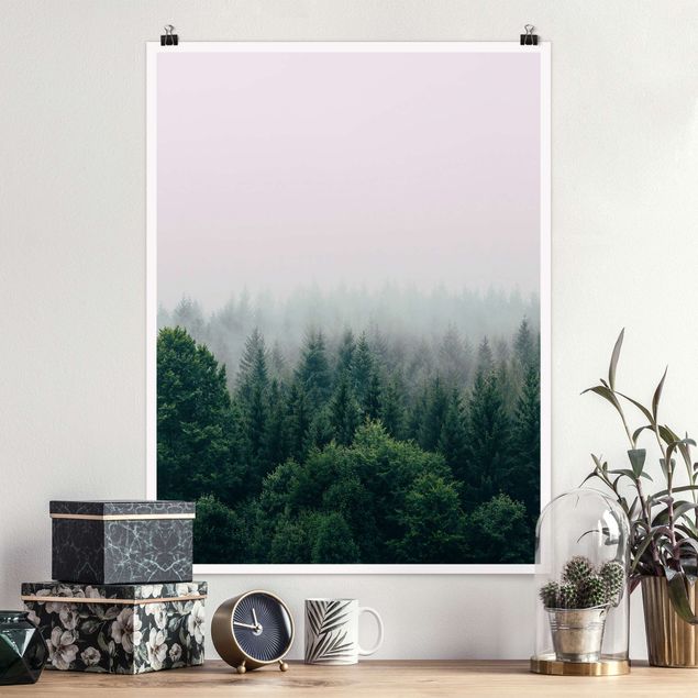 Posters Foggy Forest Twilight