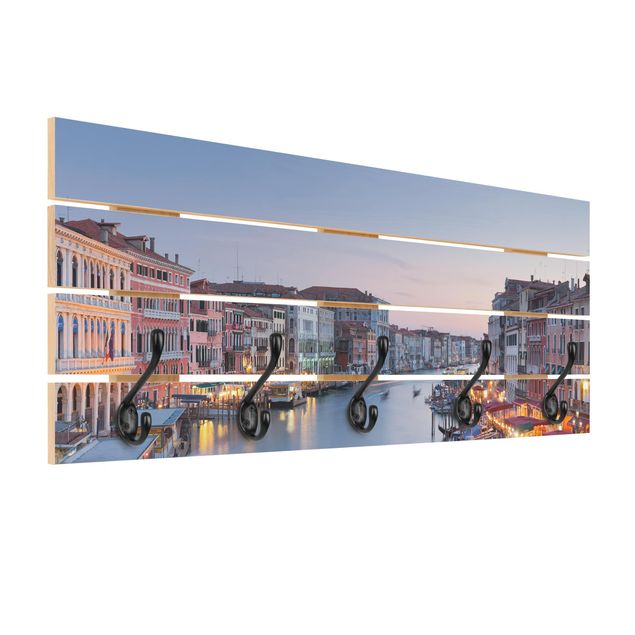 Wandkapstokken houten pallet Evening On The Grand Canal In Venice