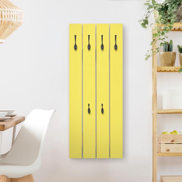 Wandkapstokken houten pallet Colour Lemon Yellow