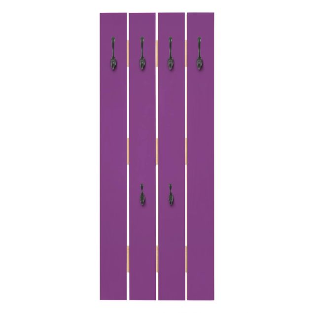 Wandkapstokken houten pallet Colour Purple