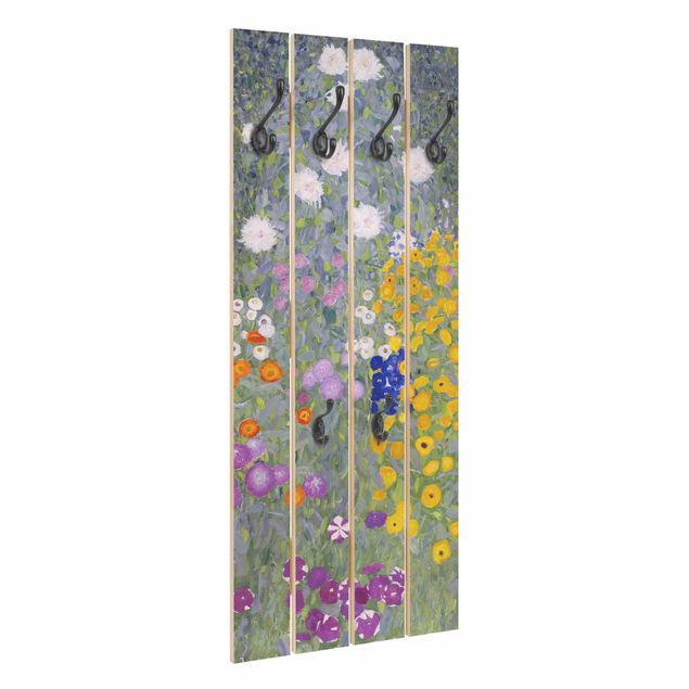 Wandkapstokken houten pallet Gustav Klimt - Cottage Garden