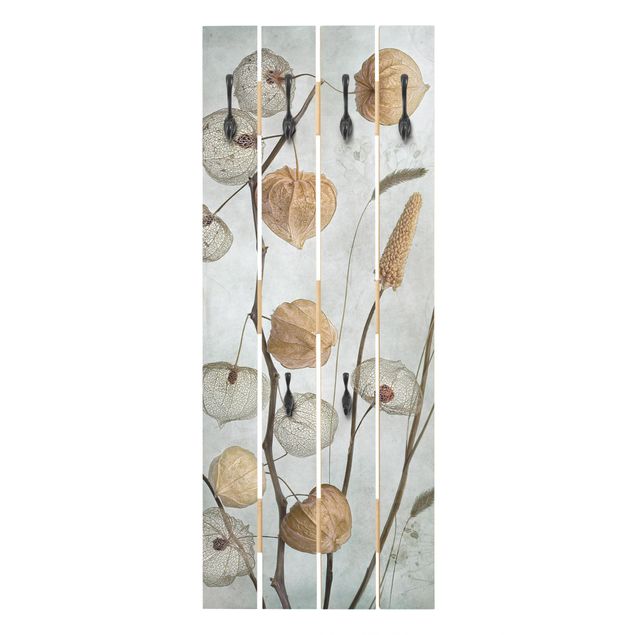 Wandkapstokken houten pallet Lantern Fruit In Autumn